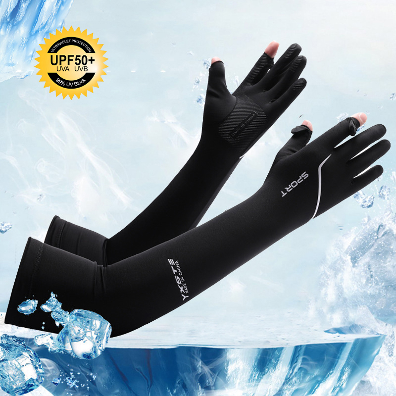 Cycling Glove - Maniche Lunghe Protettive Solari da Uomo,