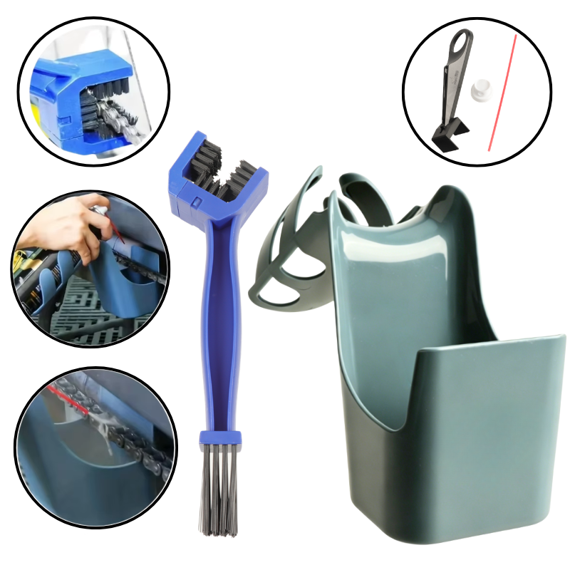 Cycling Gear Organiser - Kit Spazzola per Catena Moto con