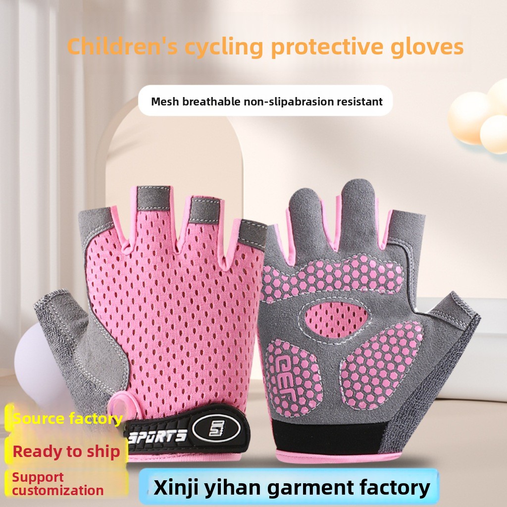 Cycling Hand Gear - Guanti da Ciclismo per Bambini, Antiscivolo