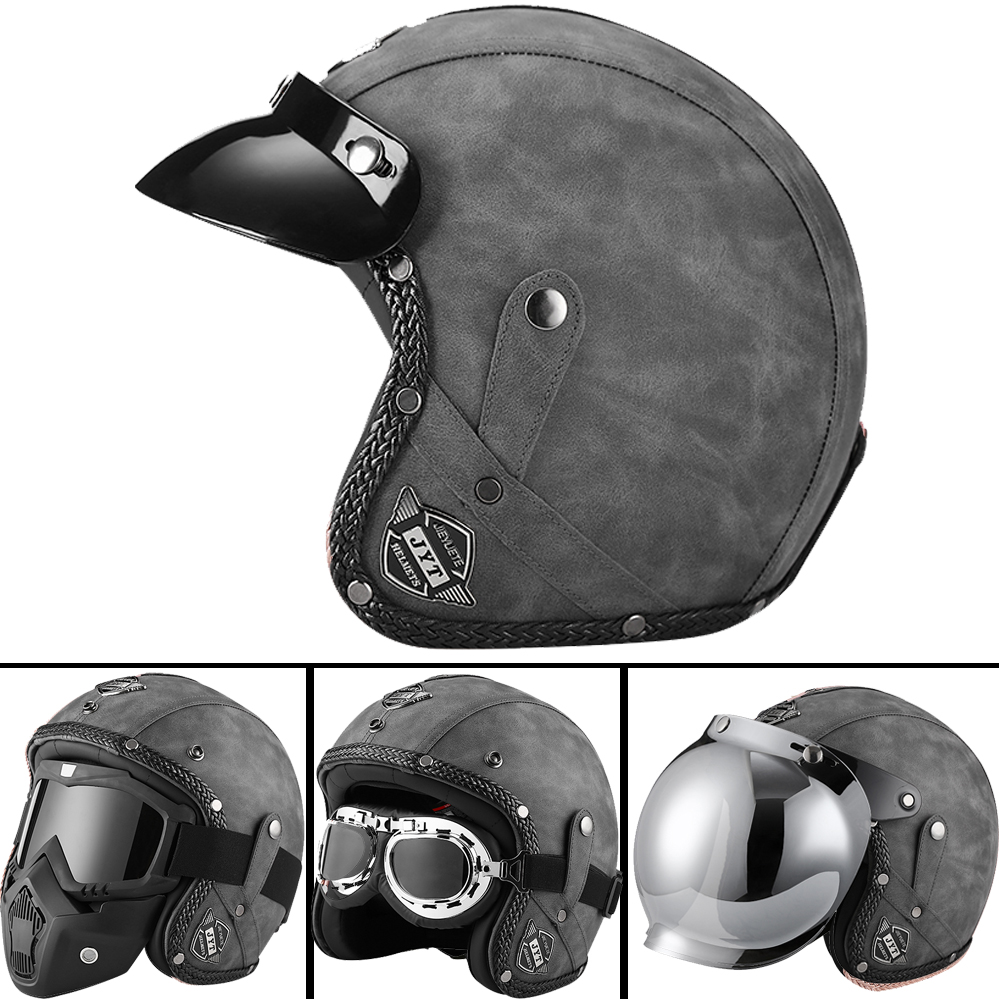 Caschi da moto retrò a faccia  - Vintage Cycling Gear recensione e prezzo