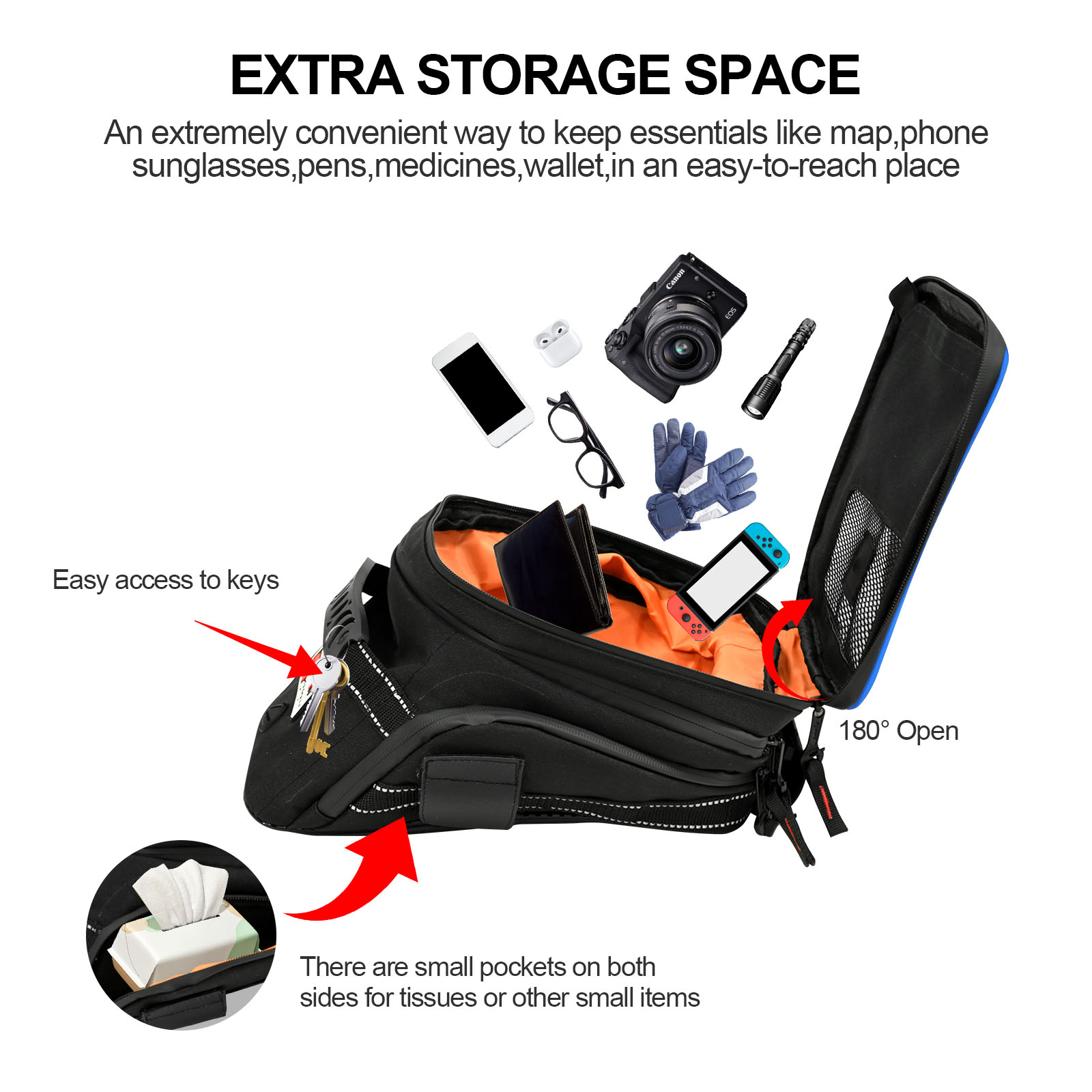 Borse da serbatoio per moto es - Cycling Gear Organizer recensione e prezzo